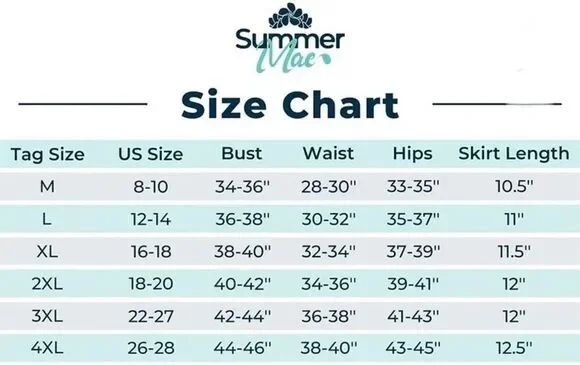 Summer Mae Women's Swimdress 2XL Blue Tummy Control Padded Bra - Picture 3 of 10